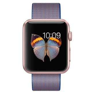 Watch Sport (42 mm) Roze Altın Rengi Alüminyum Kasa ve Naylon Örme Kraliyet Mavisi Kordon - 1