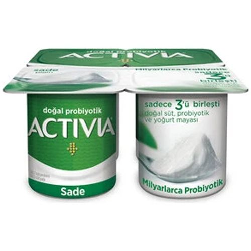 Activia Probiyotik Laktozsuz Sade Yogurt 4*100 Gr
