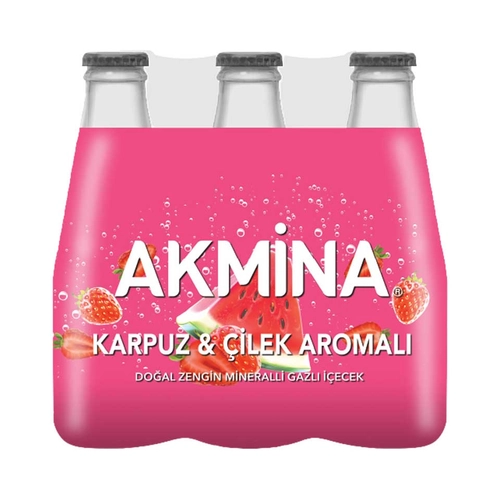 Akmina Maden Suyu Karpuz Çilek 6 x 200 Ml