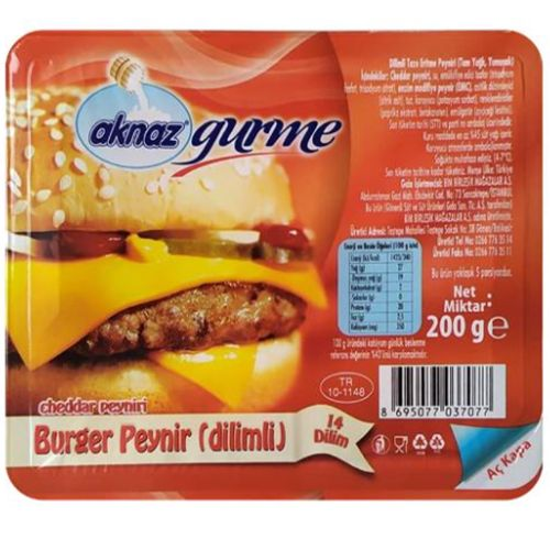 Aknaz Gurme Dilimli Cheddar Peyniri 200 Gr
