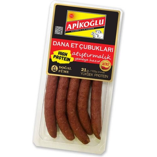 Apikoğlu Acılı Dana Et Çubukları Atıştırmalık 110 Gr