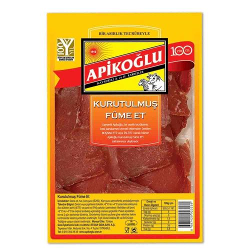 Apikoğlu Kurutulmuş Füme Et 100 Gr