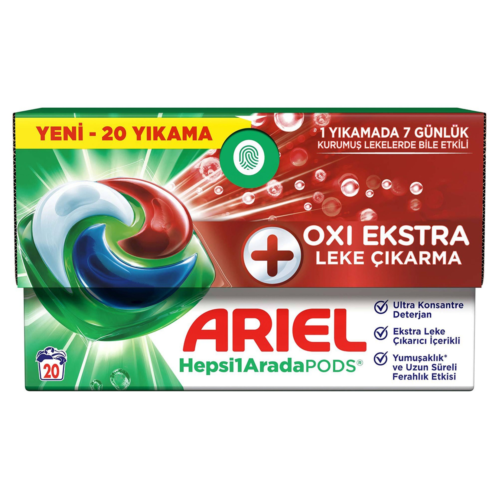Ariel Pods Oxi Çamaşır Deterjan Kapsülü 20 Adet
