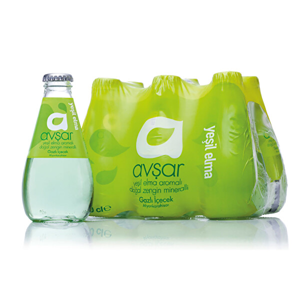 Avşar Yeşil Elma Aromalı Gazlı İçecek 6x200 Ml