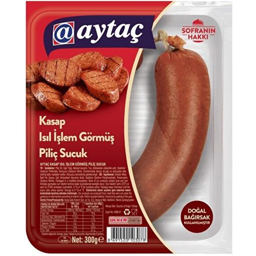 Aytaç Kasap Isıl İşlem Görmüş Piliç Sucuk 300 Gr