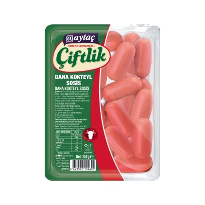 Aytaç Çiftlik Dana Kokteyl Sosis 250 Gr