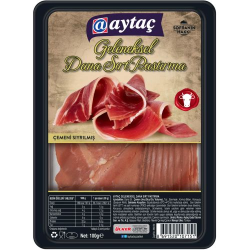 Aytaç Geleneksel Dana Sırt Pastırma 100 Gr