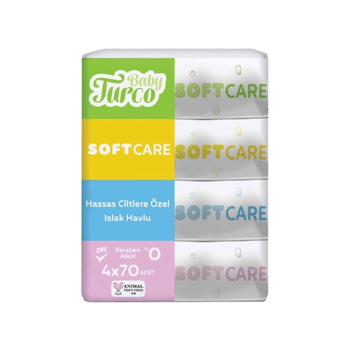Baby Turco Islak Havlu Softcare 4x70 Adet