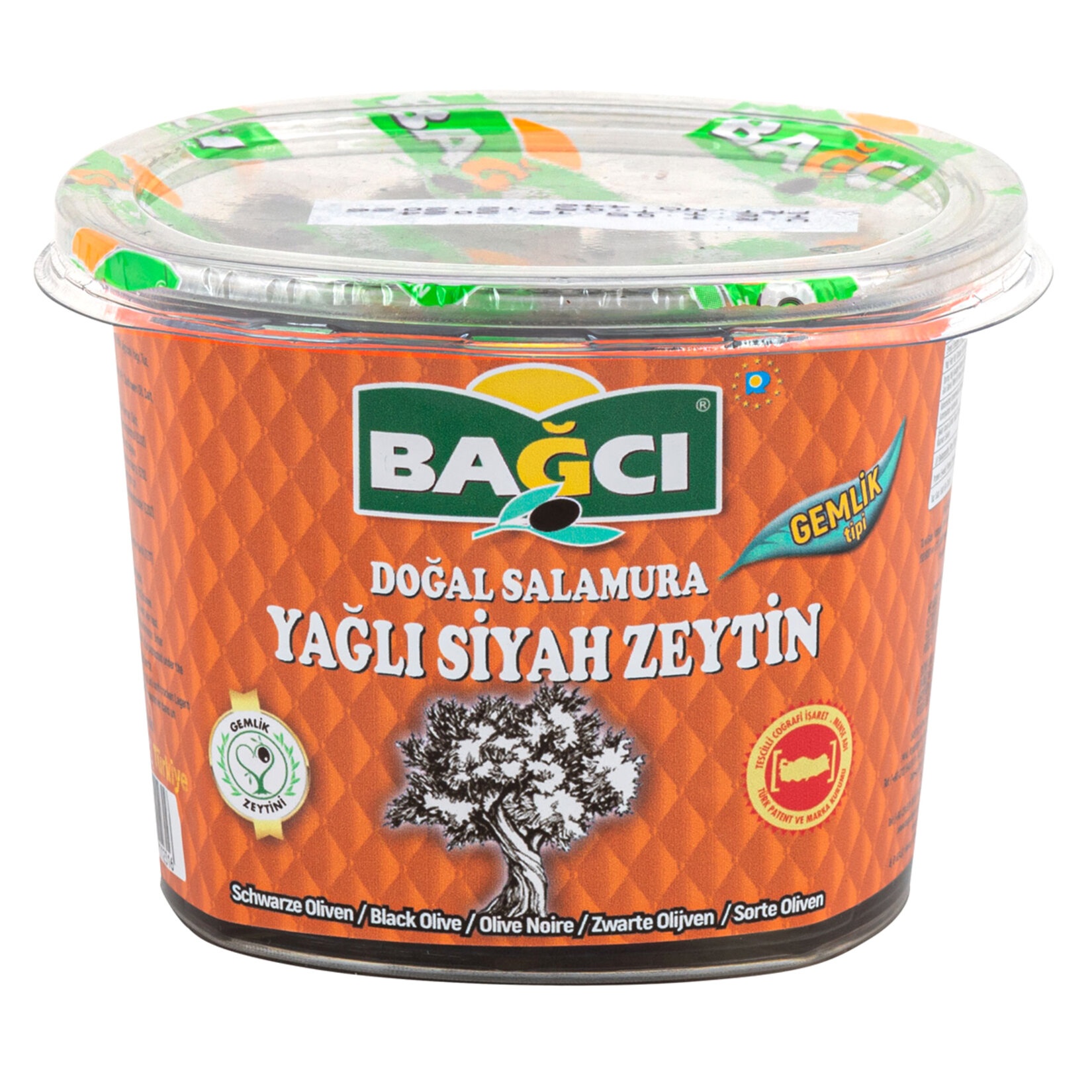 Bağcı Doğal Salamura Yağlı Siyah Zeytin 231-260 Kalibre 400 Gr