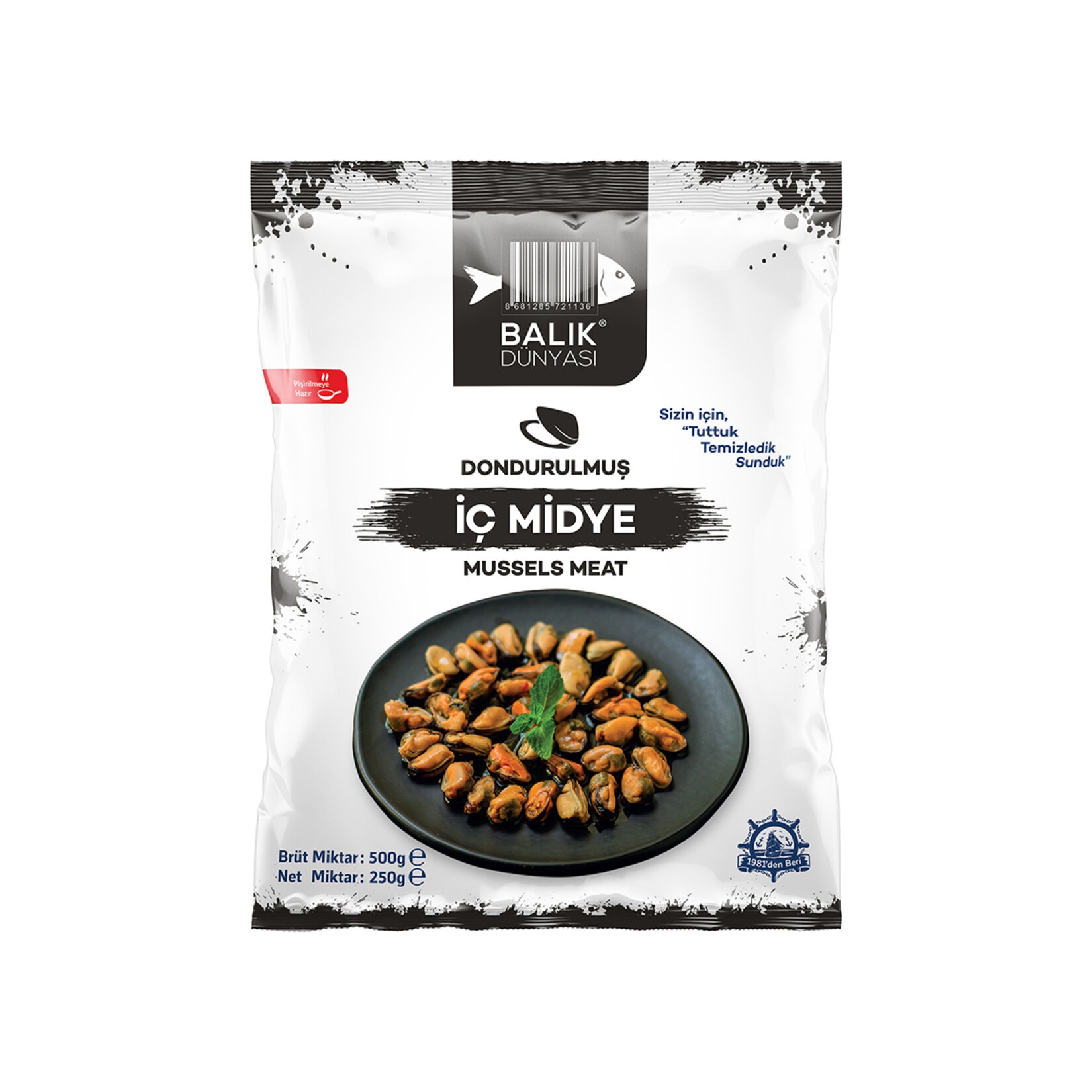 Balık Dünyası Dondurulmuş İç Midye 1 Kg