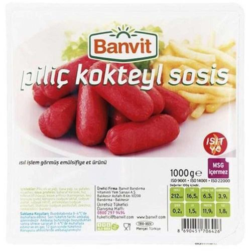 Banvit Kokteyl Sosis 1000 Gr