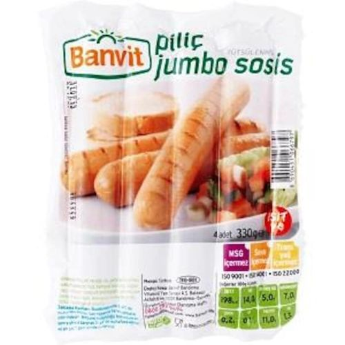 Banvit Jumbo Piliç Sosis 330 Gr