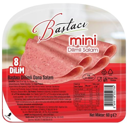 Baştacı Mini Salam Dana Dilimli 60 Gr