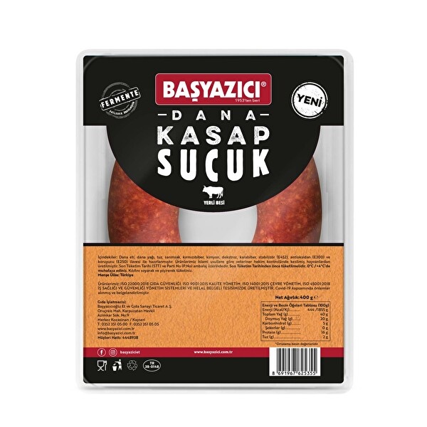 Başyazıcı Dana Kasap Sucuk 400 Gr