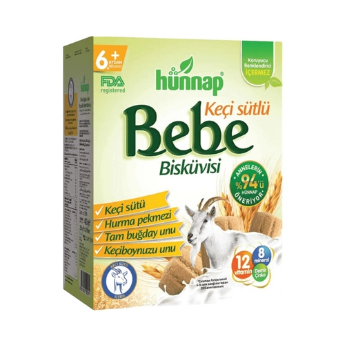 Bebe Bisküvisi Keçi Süt. 2x200 G Hünnap
