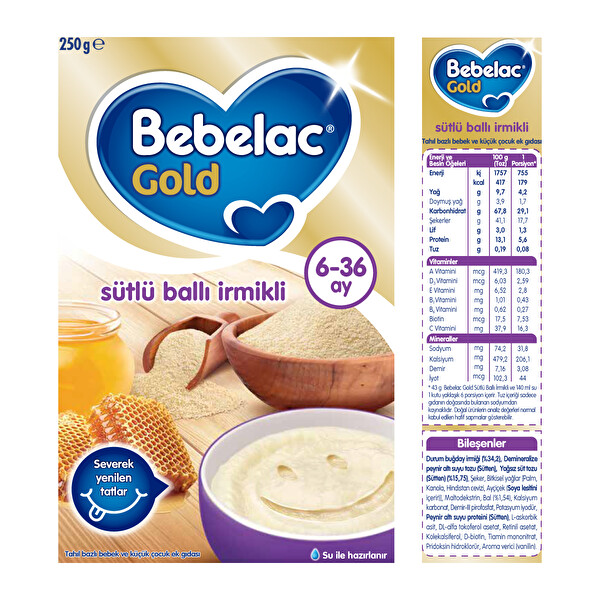 Bebelac Sütlü Ballı İrmik 250 Gr