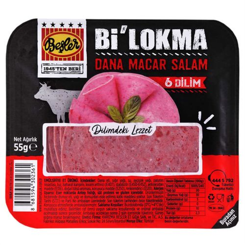 Beşler Bi Lokma Dana Jambon 50 Gr