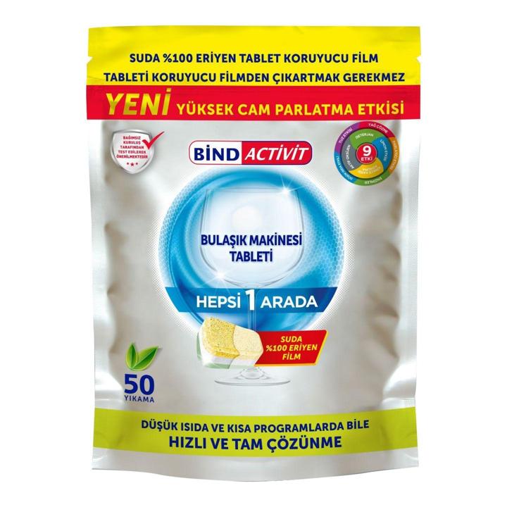 Bind Activit Bulaşık Makinesi Tableti 50 Adet