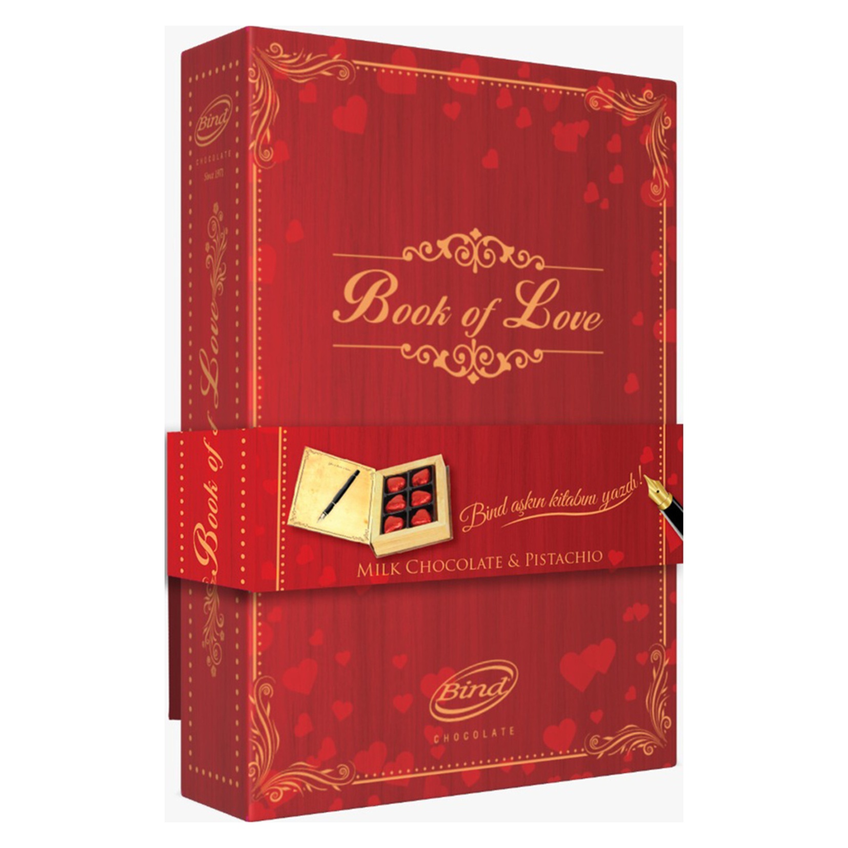 Bind Aşkın Kitabını Yazdı Antep Fıstıklı Sütlü Çikolata 90 Gr