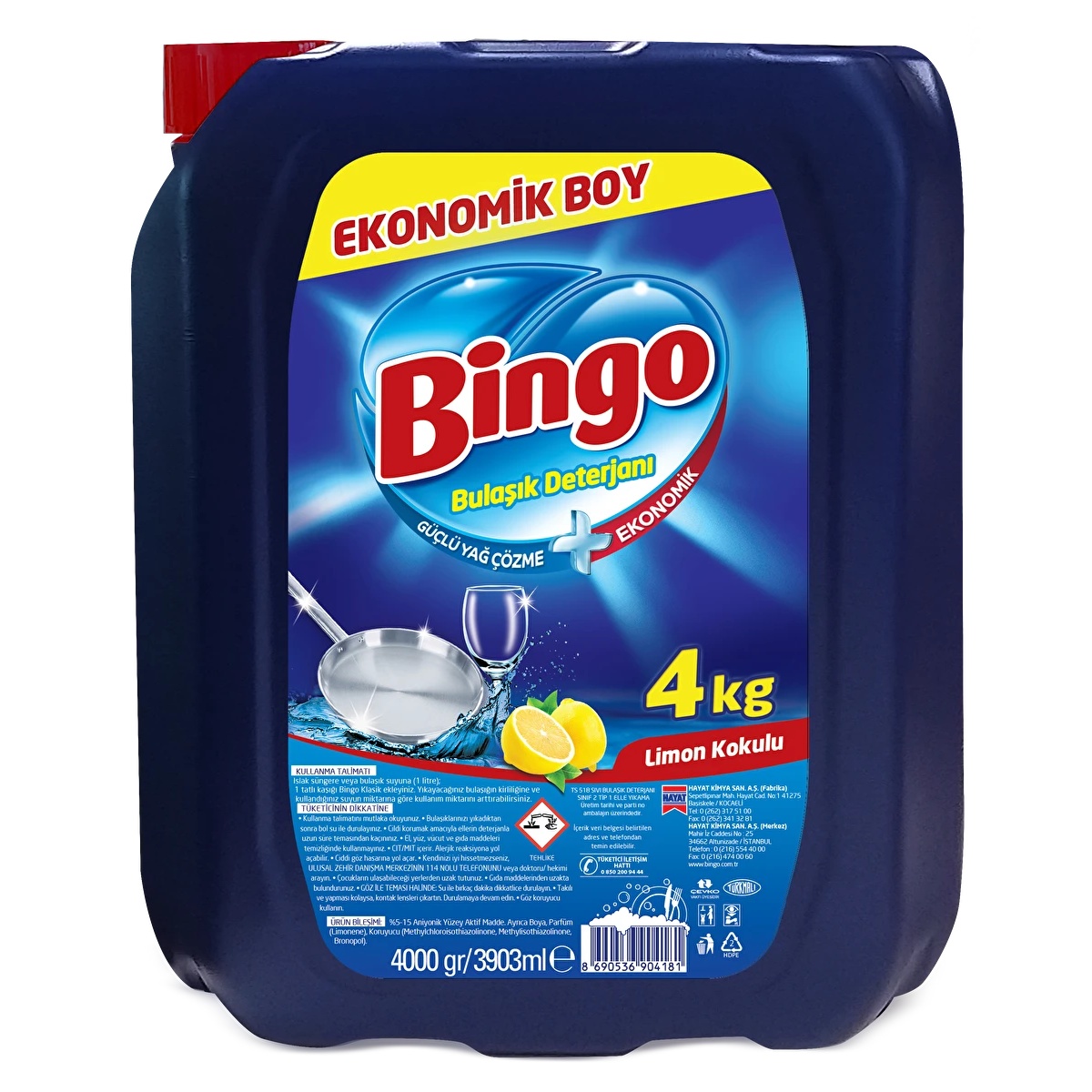 Bingo Sıvı Bulaşık Deterjanı 4 Kg