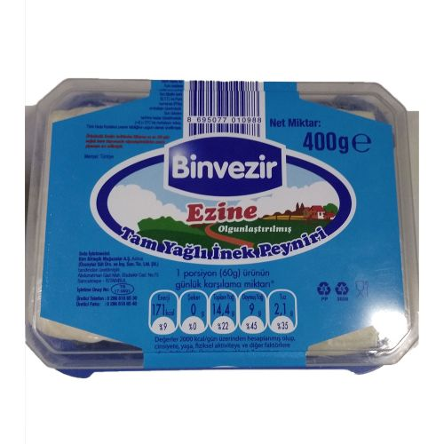 Binvezir Ezine İnek Beyaz Peyniri 400 Gr