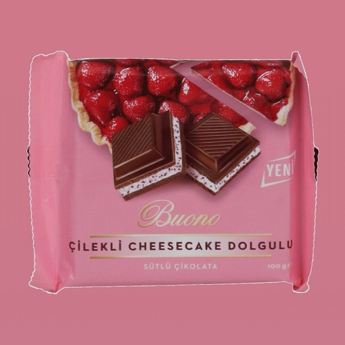 Buono Çilek Dolgulu Tablet Çikolata 100 Gr