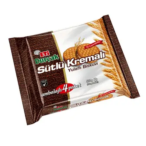 Burçak Bisküvi Sütlü Kremalı 4 x 100 GR