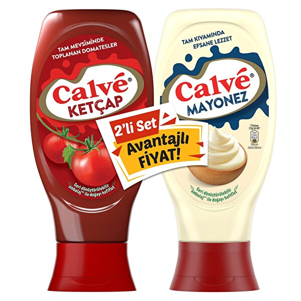 Calve Ketçap / Mayonez Orta Set 810 Ml