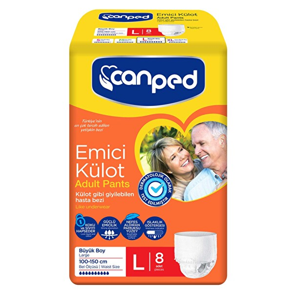 Canped Emici Külot Büyük 8 Adet
