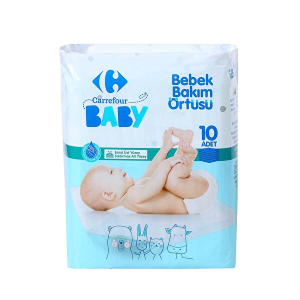 Carrefour Baby Bakım Örtüsü 10 Adet 60x60 Cm