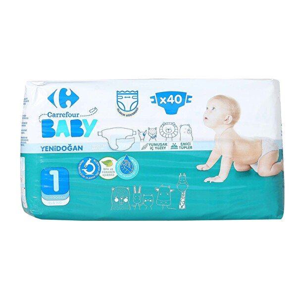 Carrefour Baby Yenidoğan 1 Numara 40 Adet