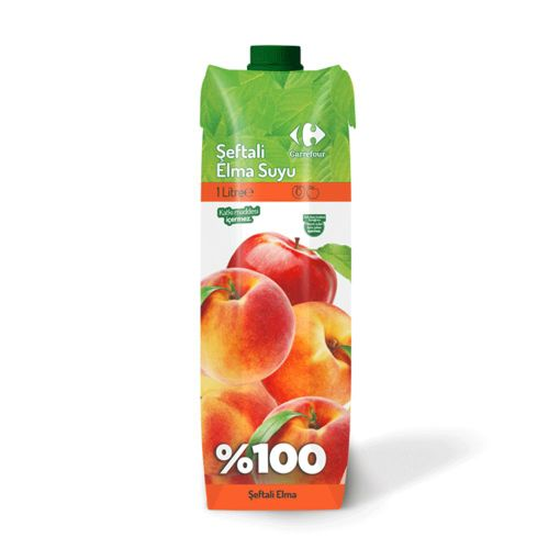 Carrefour %100 Şeftali Elma Suyu 1 L