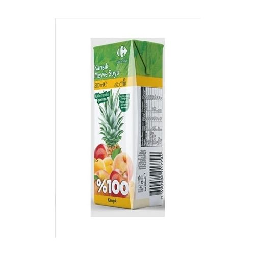 Carrefour %100 Şeftali Elma Suyu 200 Ml