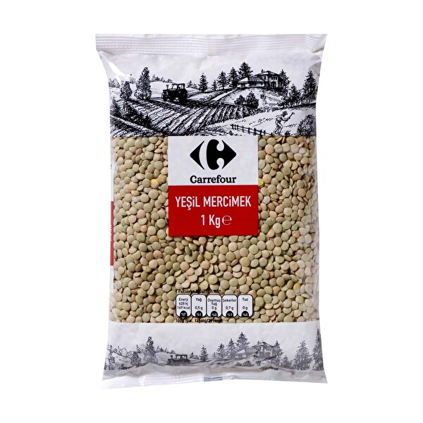 Carrefour Yeşil Mercimek 1 KG