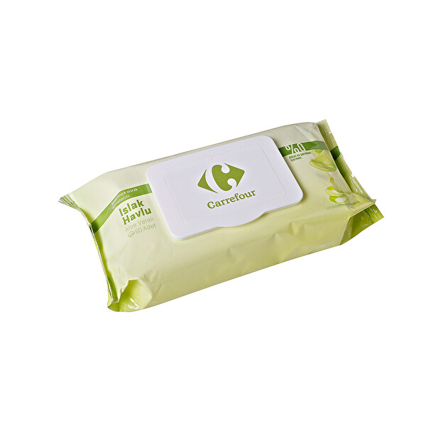 Carrefour Islak Havlu Aloe Veralı 60 Adet