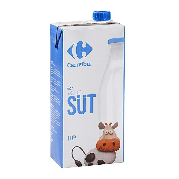 Carrefour Yağlı Süt 1 Lt