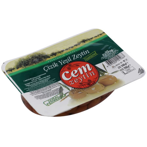 Cem Çizik Yeşil Zeytin 291-320 Vakum 200 Gr