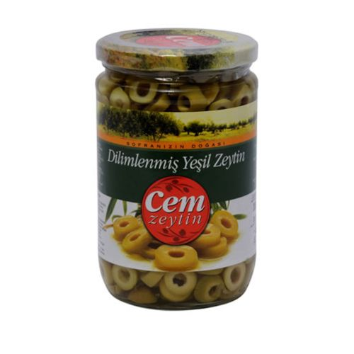 Cem Dilimli Yeşil Zeytin Kavanoz 300 Gr