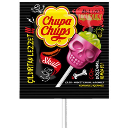 Chupa Chups Skull Çilek&limonlu Lolipop 15 Gr