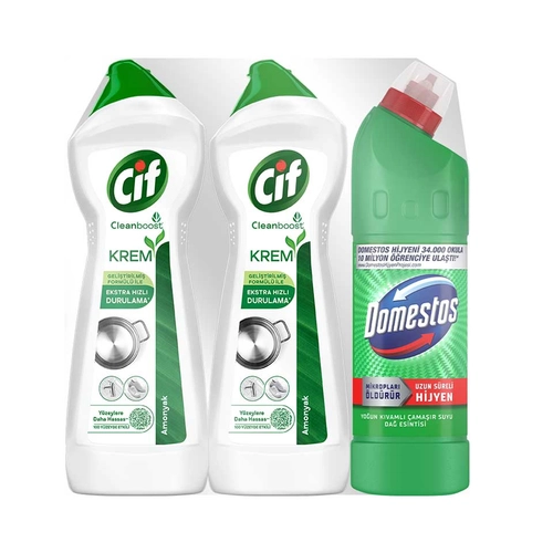 Cif + Domestos Krem Temizleyici 2 x 750 Ml