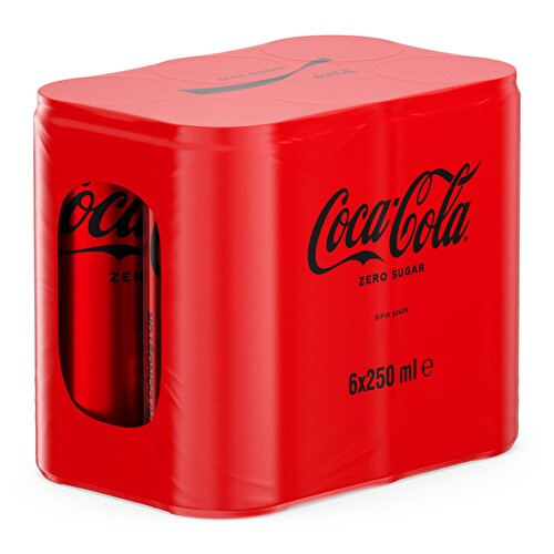 Coca-Cola Zero Sugar Kutu 6x250 Ml