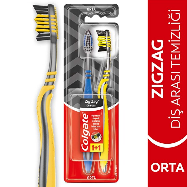 Colgate Zigzag Charcoal Diş Fırçası 2 Adet
