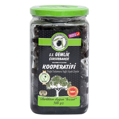 Çukurbahçe Kooperatifi Doğal Siyah Zeytin 500 Gr