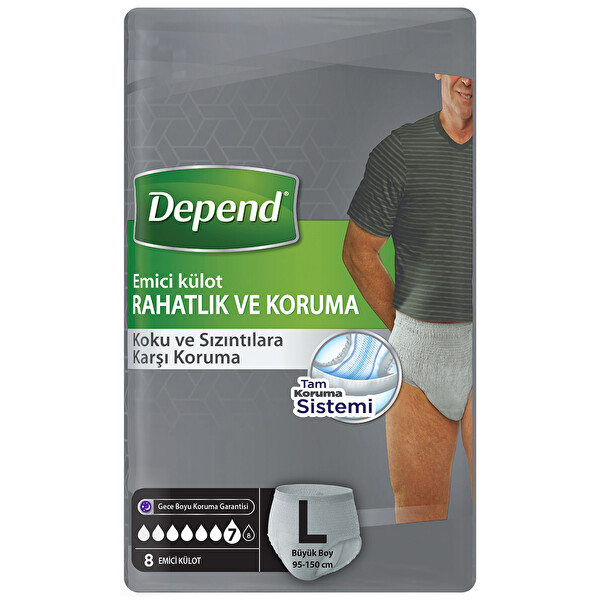 Depend Emici Külot Erkek Büyük 8 Adet