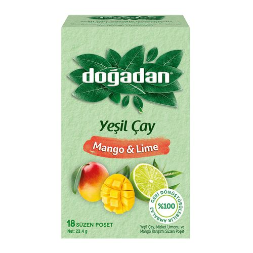 Doğadan Yeşil Çay Mango ve Lime 18 Adet