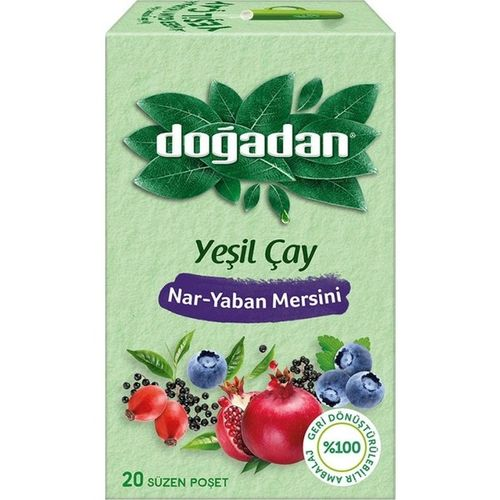 Doğadan Yeşil Çay Nar Yaban Mersini 36 Gr