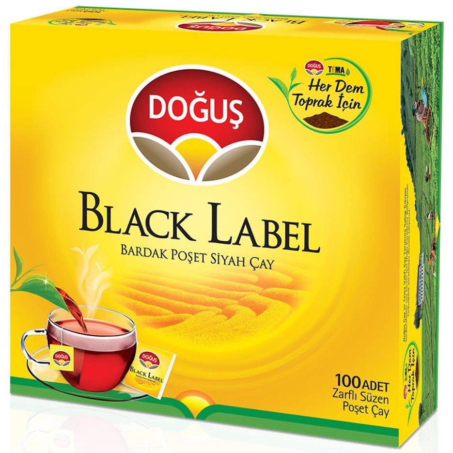 Doğuş Black Label Bardak Poşet Çay 100 Adet 200 Gr