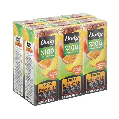 M.suyu %100 Sarı Meyv. 6x200 Ml Dooy