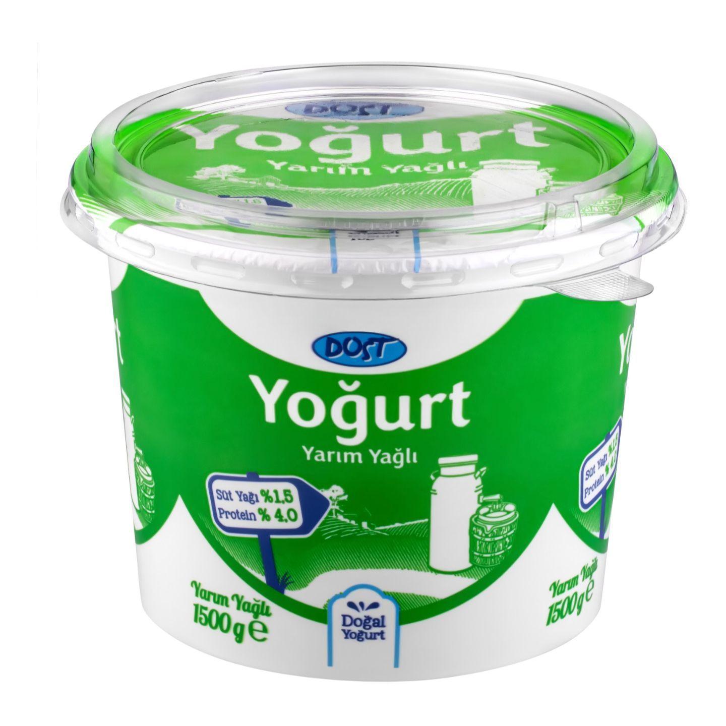 Dost Yarım Yağlı Yoğurt 1500 Gr
