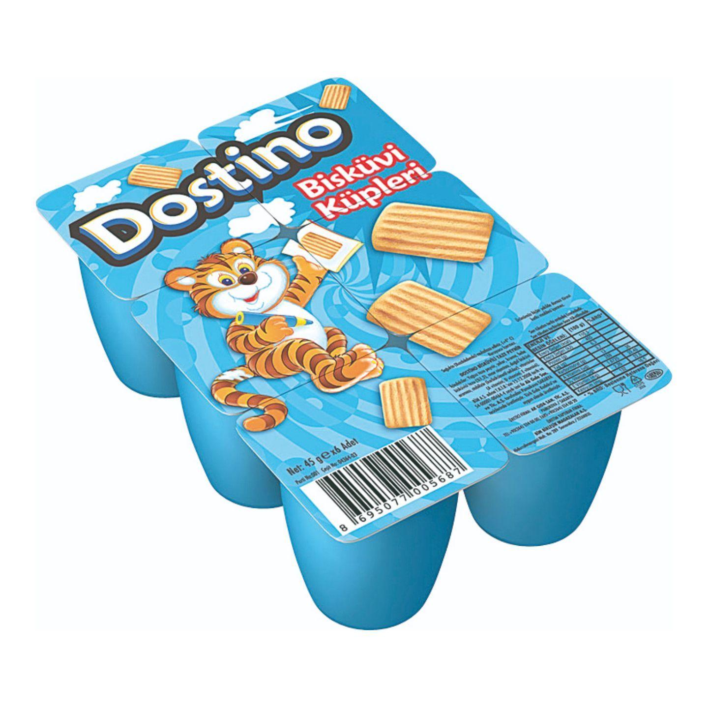 Dostino Büyüme Küpü Muzlu Çilekli Şeftali Bisküvili 270 Gr